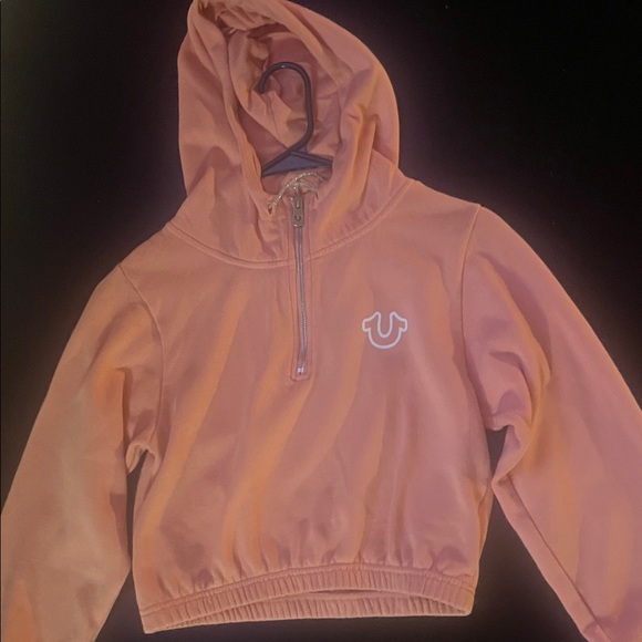 TRUE RELIGION Pink Hooded Sweatshirt with Logo - Picture 3 of 3